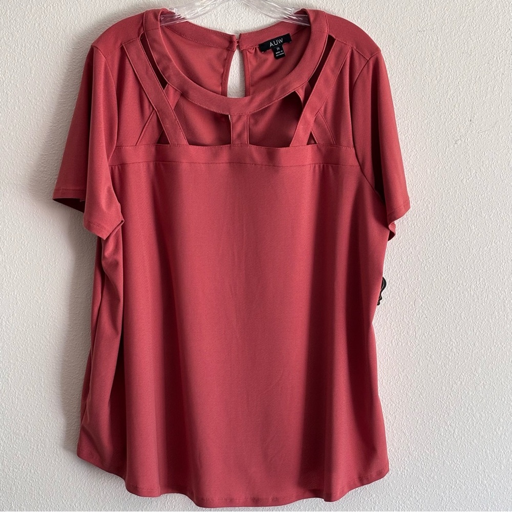 AUW Women's Elegant Light Rust Blouse NWT Size 2X